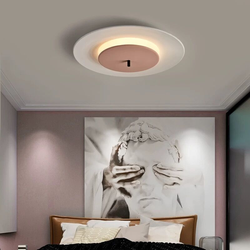 Minimalist Circular LED Ceiling Light - Soft Illumination