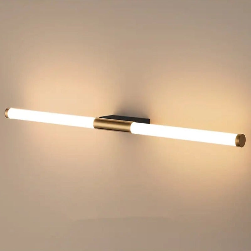 Minimalist Linear Metal Wall Lamp - Gold Bar Shape