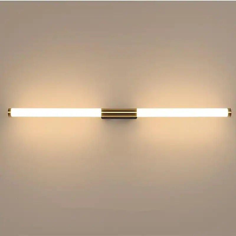 Minimalist Linear Metal Wall Lamp - Gold Bar Shape