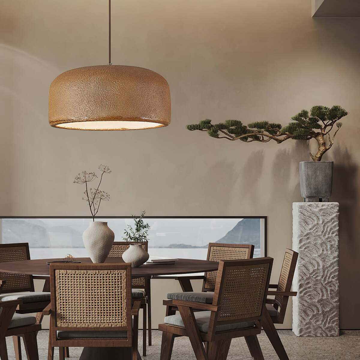 Minimalist Pendant Light – Wabi-Sabi Design