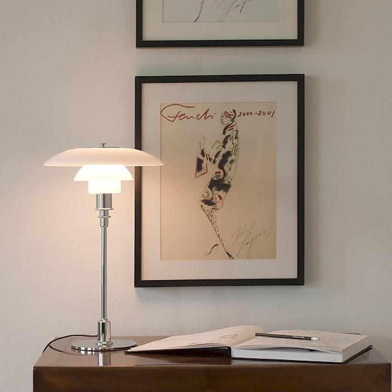 Mid-Century Modern Table Lamp with Stacked Discs