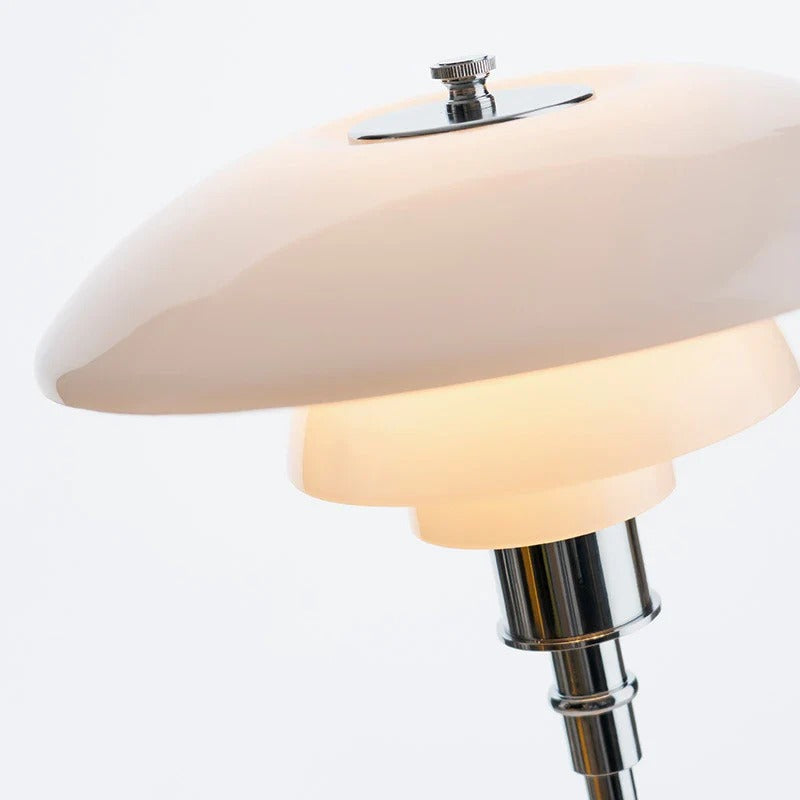 Mid-Century Modern Table Lamp with Stacked Discs