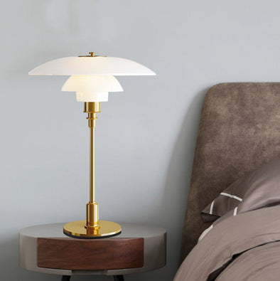 Minimalist Danish Glass Table Lamp