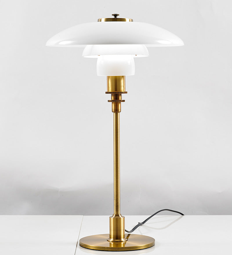 Mid-Century Modern Table Lamp with Stacked Discs