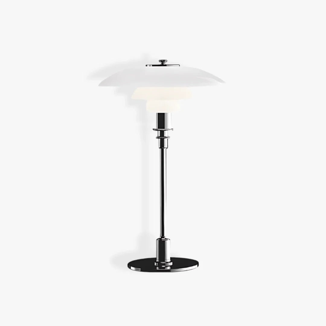 Mid-Century Modern Table Lamp with Stacked Discs
