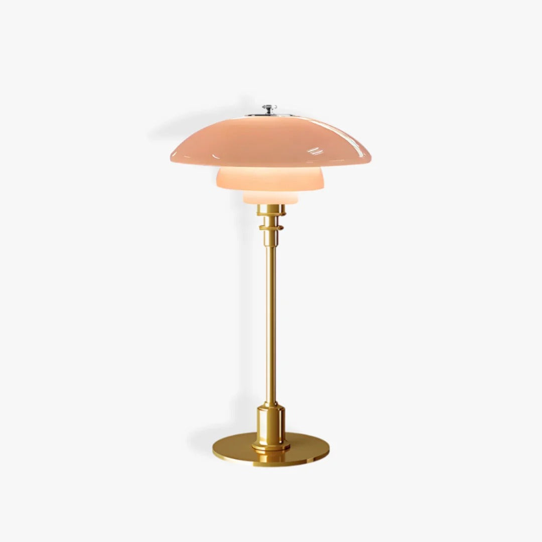 Mid-Century Modern Table Lamp with Stacked Discs