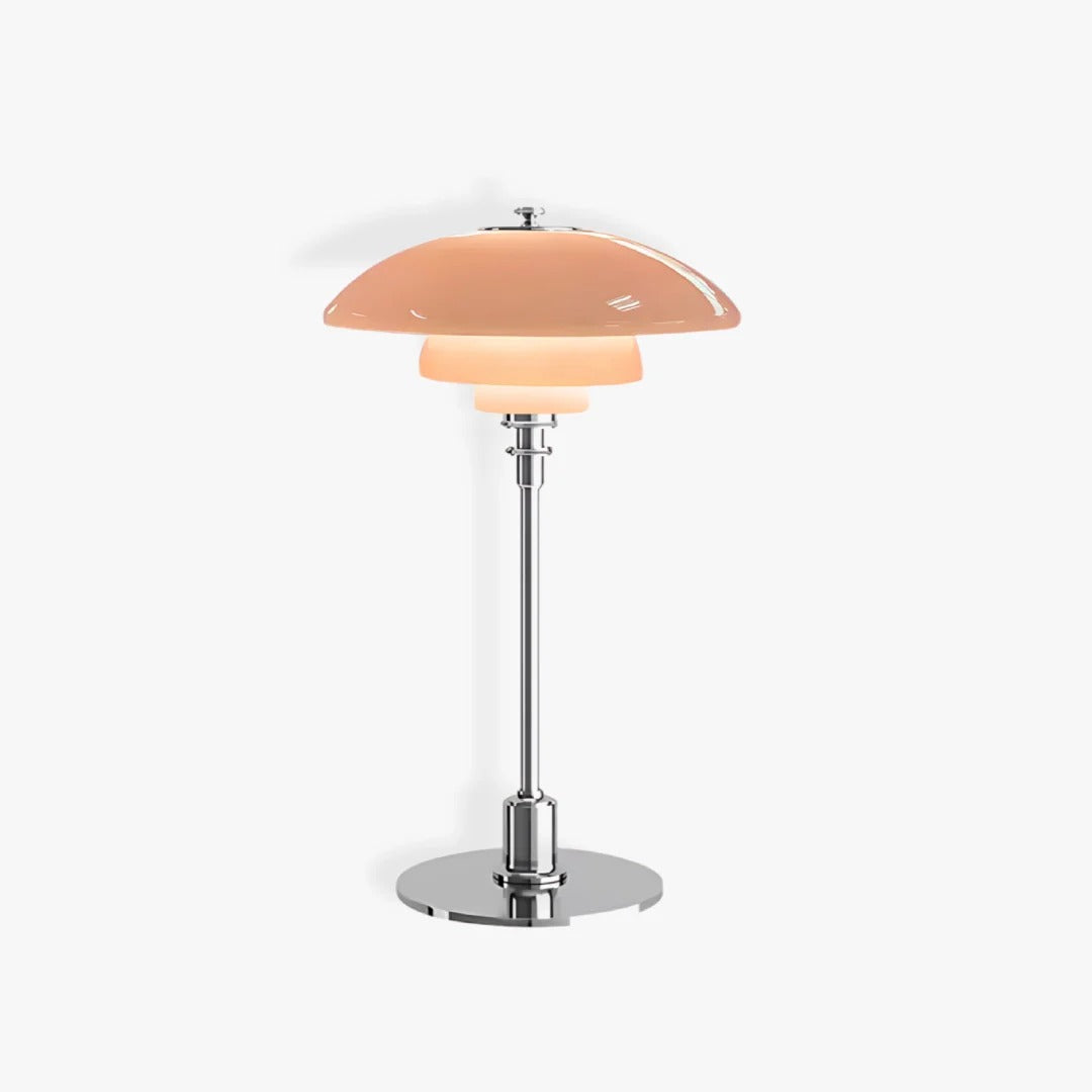 Mid-Century Modern Table Lamp with Stacked Discs