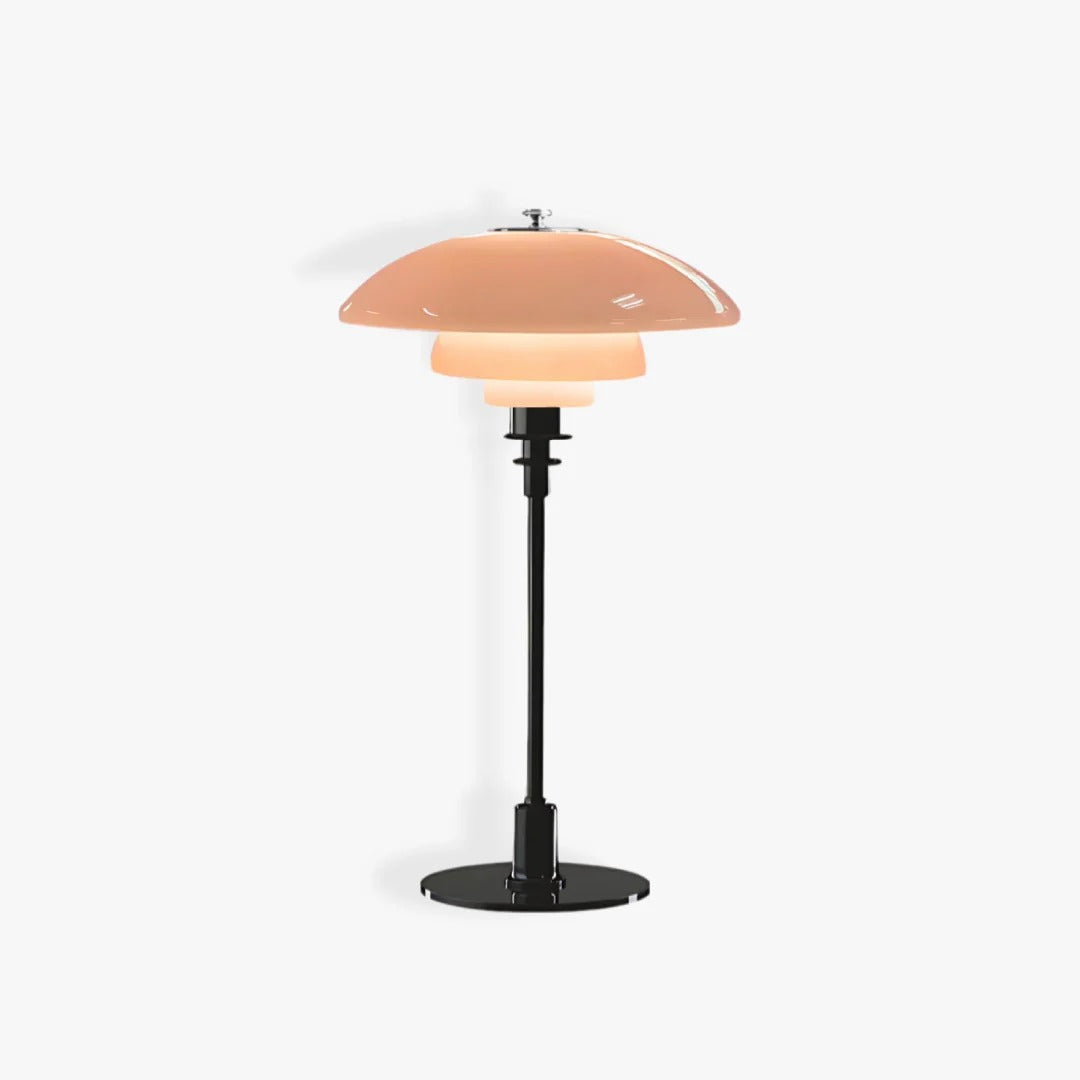 Mid-Century Modern Table Lamp with Stacked Discs