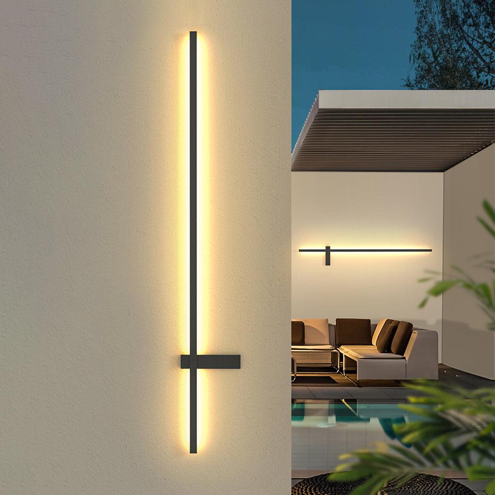 Minimalist Duo-Linear LED Outdoor Wall Light – Waterproof & Motion Sensor
