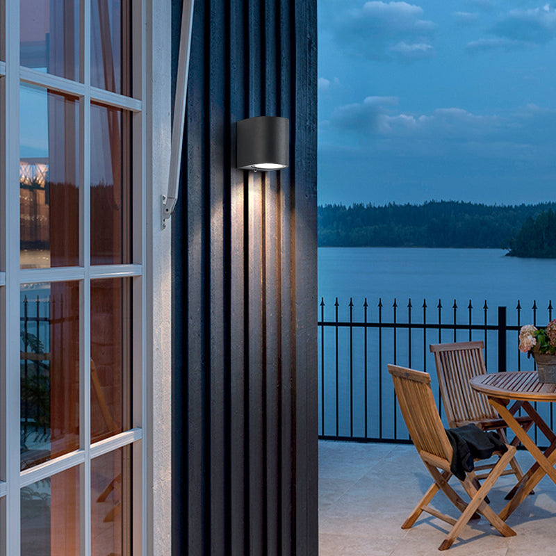 Minimalist Outdoor Exterior Wall Light – Black, Steady or Sensor Modes