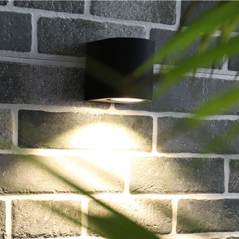 Minimalist Outdoor Exterior Wall Light – Black, Steady or Sensor Modes