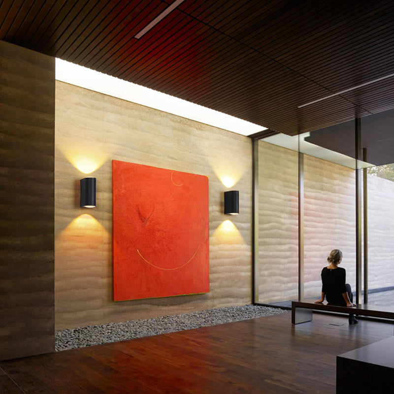 Minimalist Outdoor Exterior Wall Light – Black, Steady or Sensor Modes