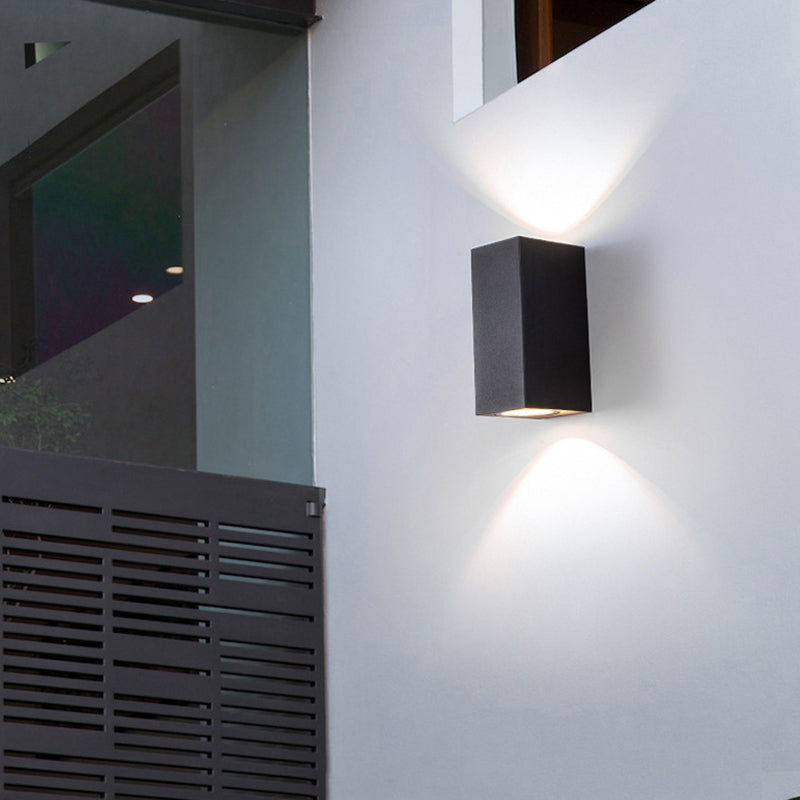 Minimalist Outdoor Exterior Wall Light – Black, Steady or Sensor Modes