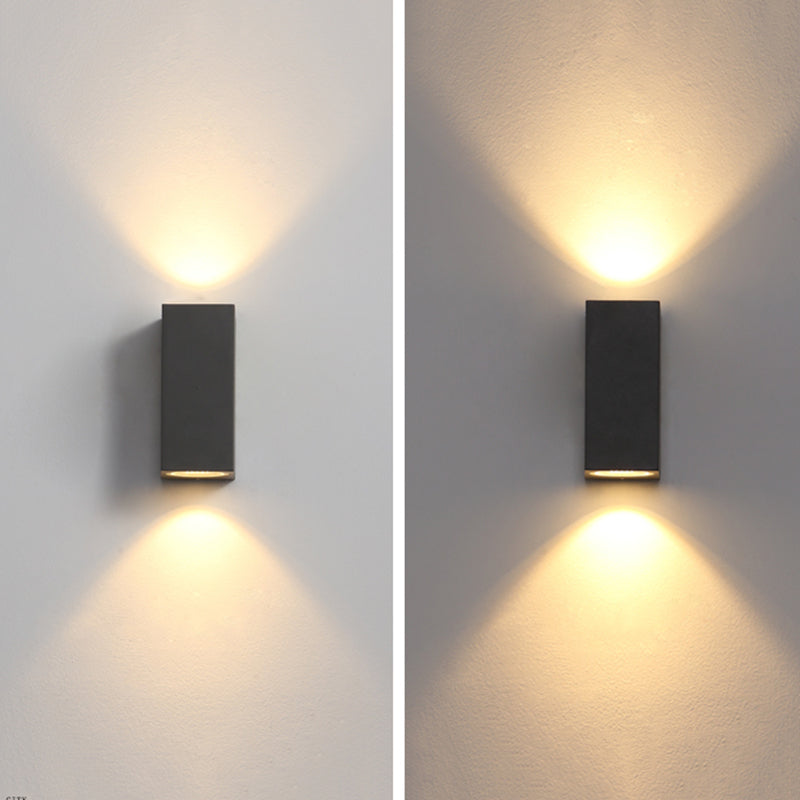 Minimalist Outdoor Exterior Wall Light – Black, Steady or Sensor Modes