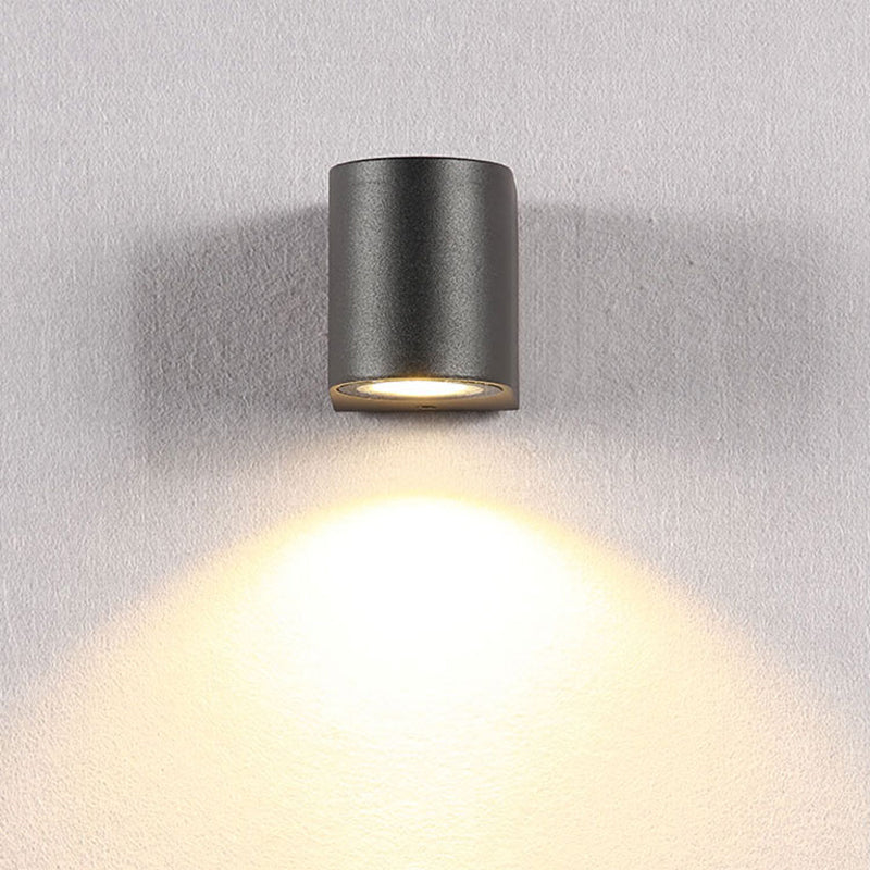 Minimalist Outdoor Exterior Wall Light – Black, Steady or Sensor Modes