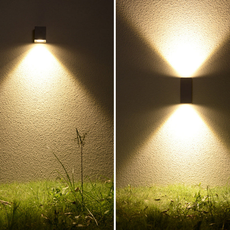 Minimalist Outdoor Exterior Wall Light – Black, Steady or Sensor Modes