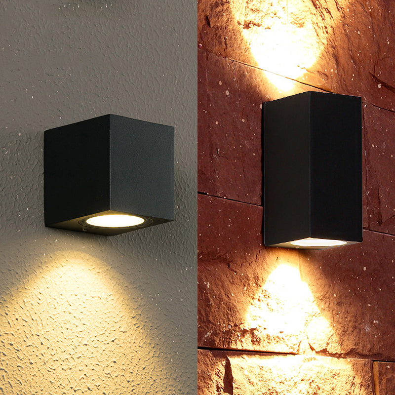 Minimalist Outdoor Exterior Wall Light – Black, Steady or Sensor Modes