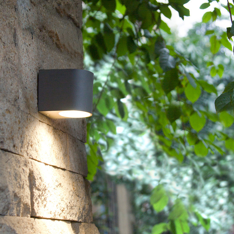 Minimalist Outdoor Exterior Wall Light – Black, Steady or Sensor Modes
