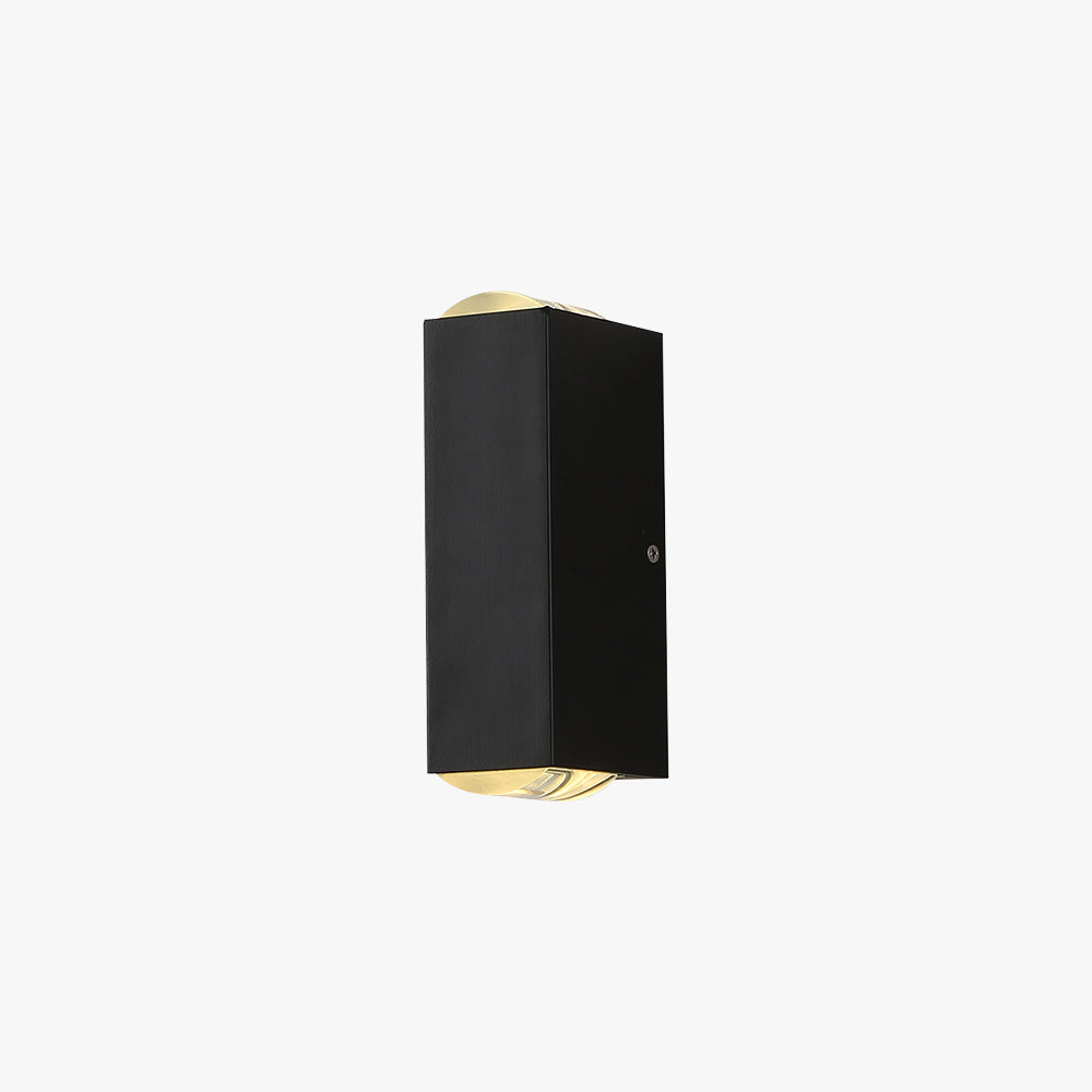 Minimalist Outdoor Wall Lamp – Black, Steady Up & Down Light