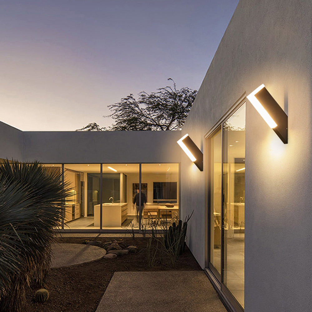 Minimalist Outdoor Wall Sconce – Black, Geometric Shape, Waterproof