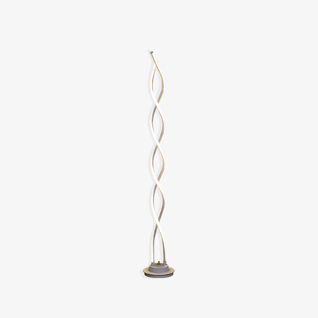 Contemporary Double Spiral Floor Lamp with LED
