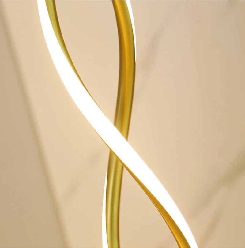Contemporary Double Spiral Floor Lamp with LED