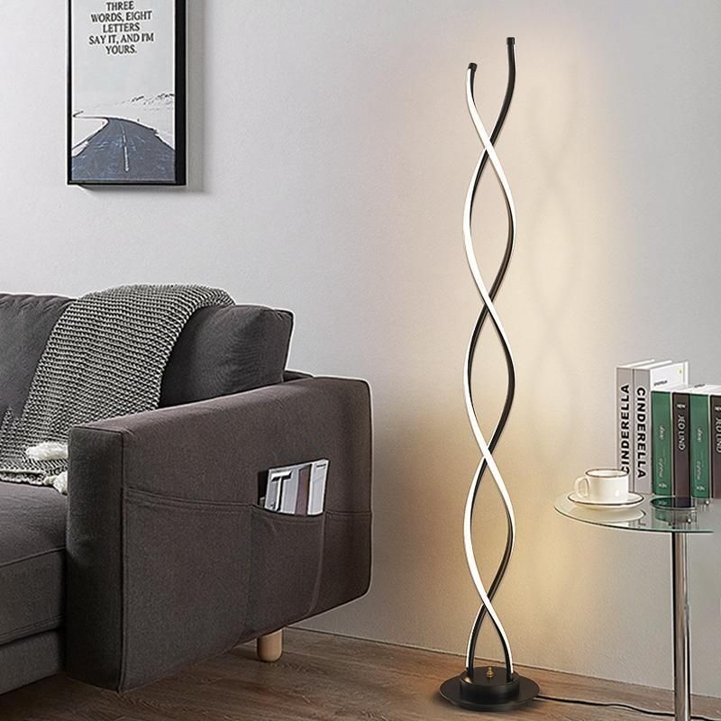 Contemporary Double Spiral Floor Lamp with LED