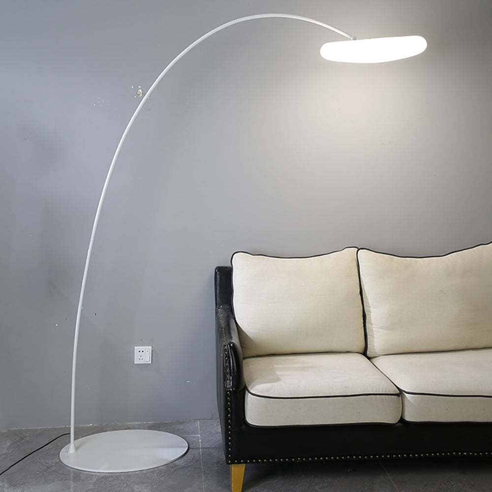 Modern Arched Floor Lamp – Sleek Black & White Design