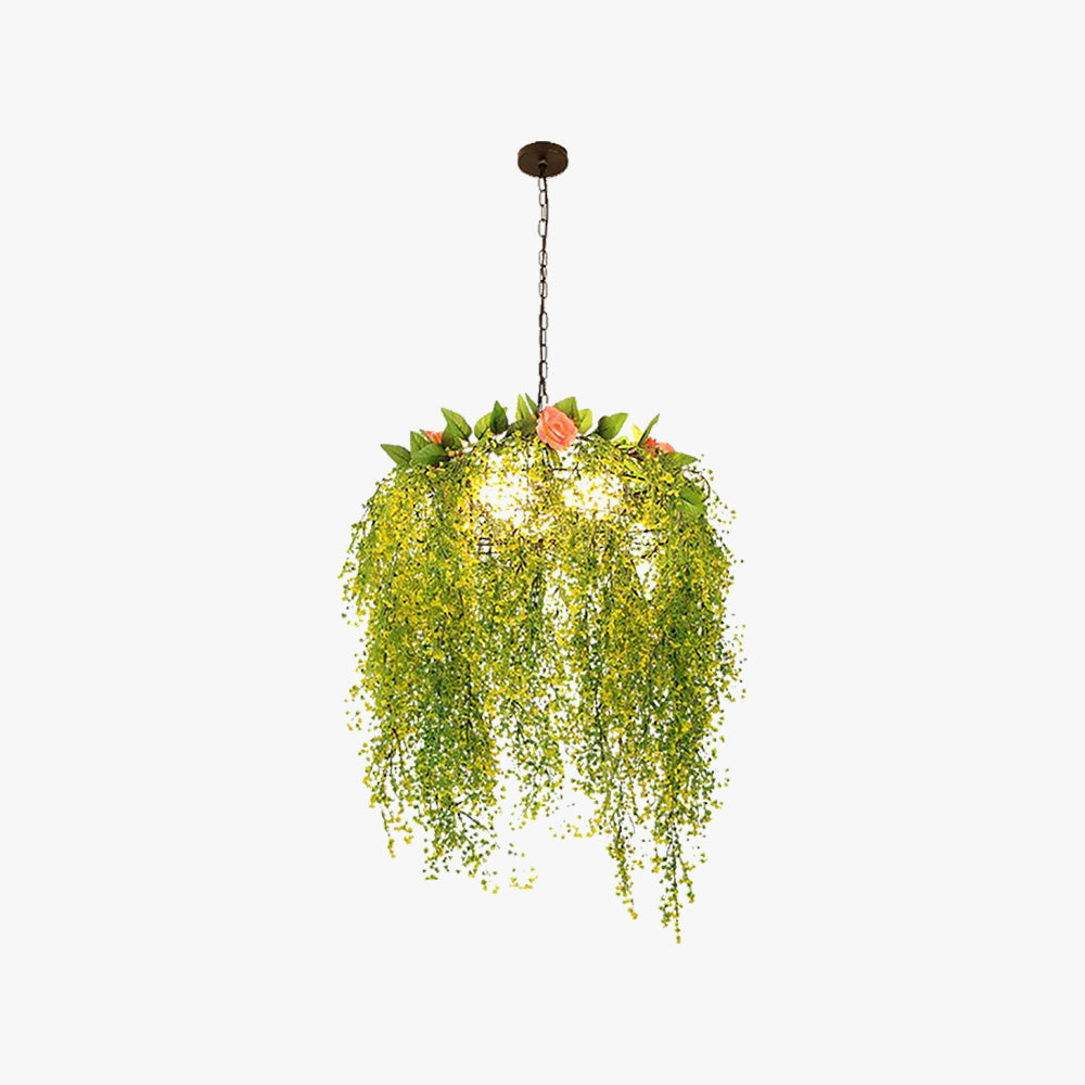 Modern Botanical Pendant Light - Natural Greenery Design