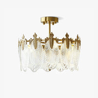 Modern Copper Glass Ceiling Light – Hand-Formed Petals