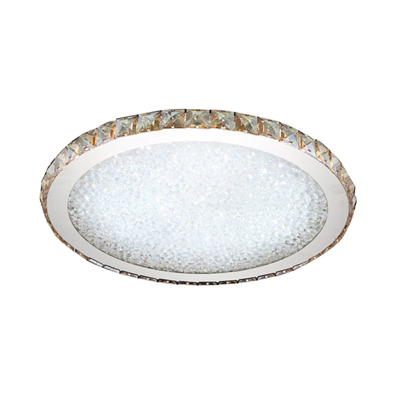 Modern Crystal LED Ceiling Light – Luxurious Round Flush Mount