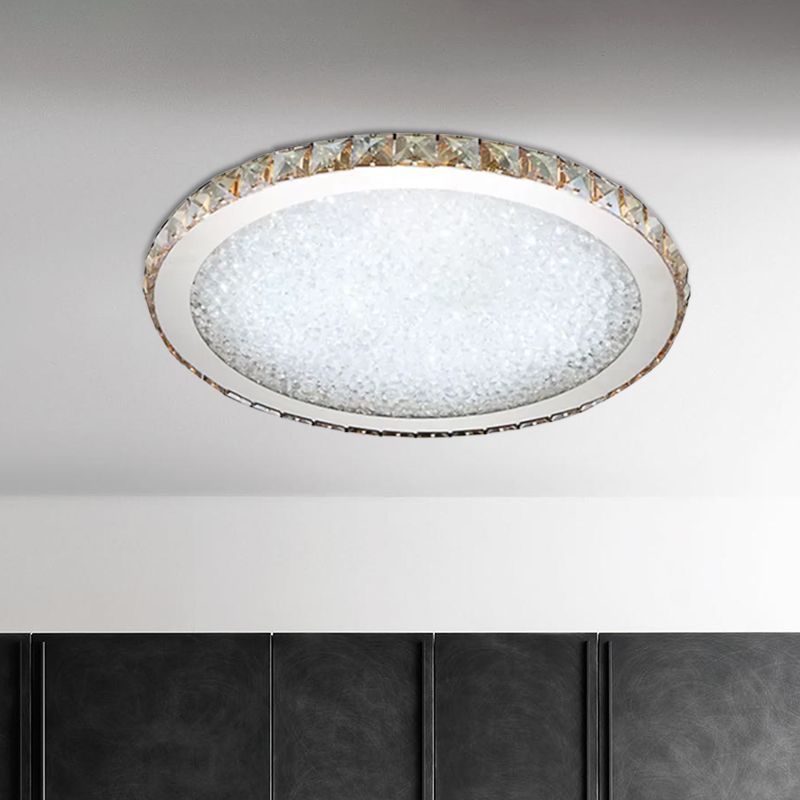 Modern Crystal LED Ceiling Light – Luxurious Round Flush Mount