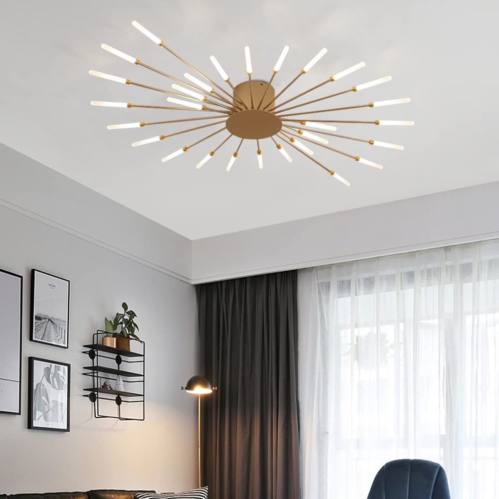 Modern Fireworks Flush-Mount LED Ceiling Light