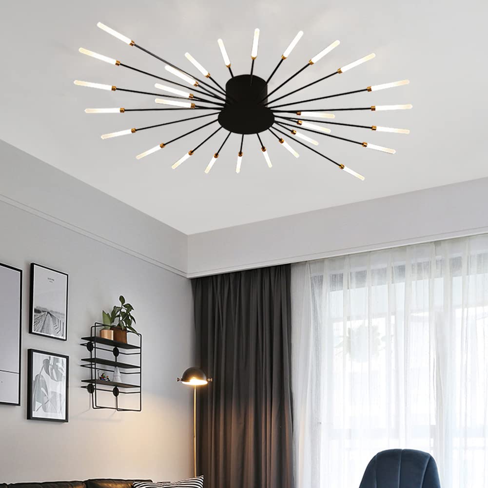 Modern Fireworks Flush-Mount LED Ceiling Light