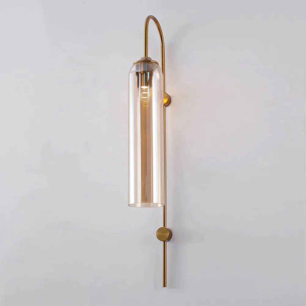 Modern Glass Wall Lamp – Cylindrical Tube Design