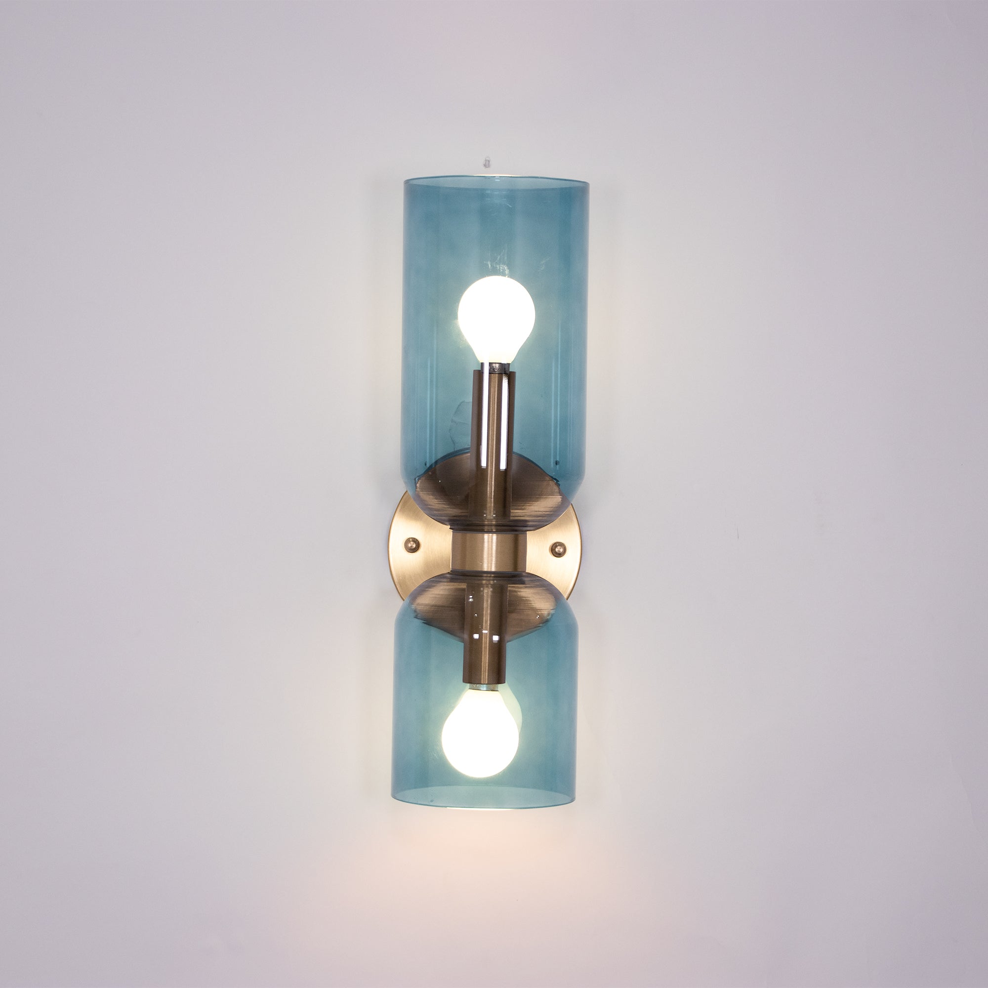 Modern Glass Wall Lamp – Double Cylinder Design