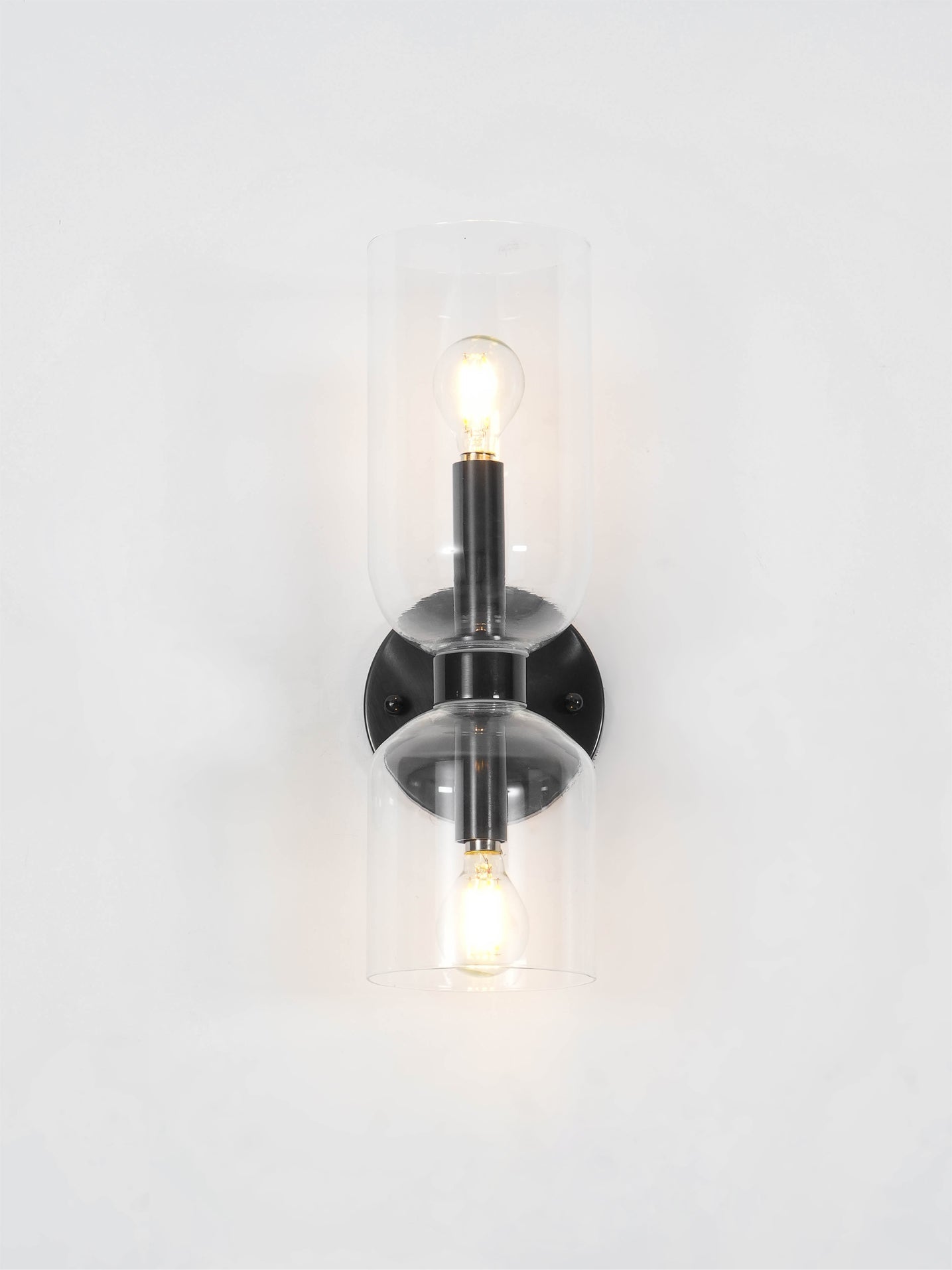 Modern Glass Wall Lamp – Double Cylinder Design