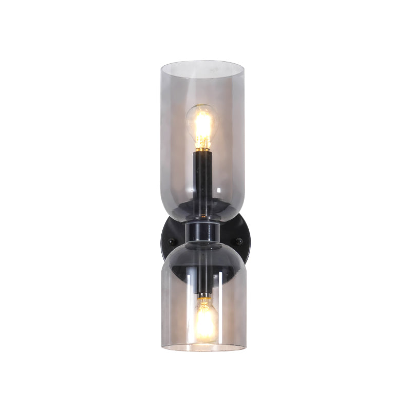 Modern Glass Wall Lamp – Double Cylinder Design