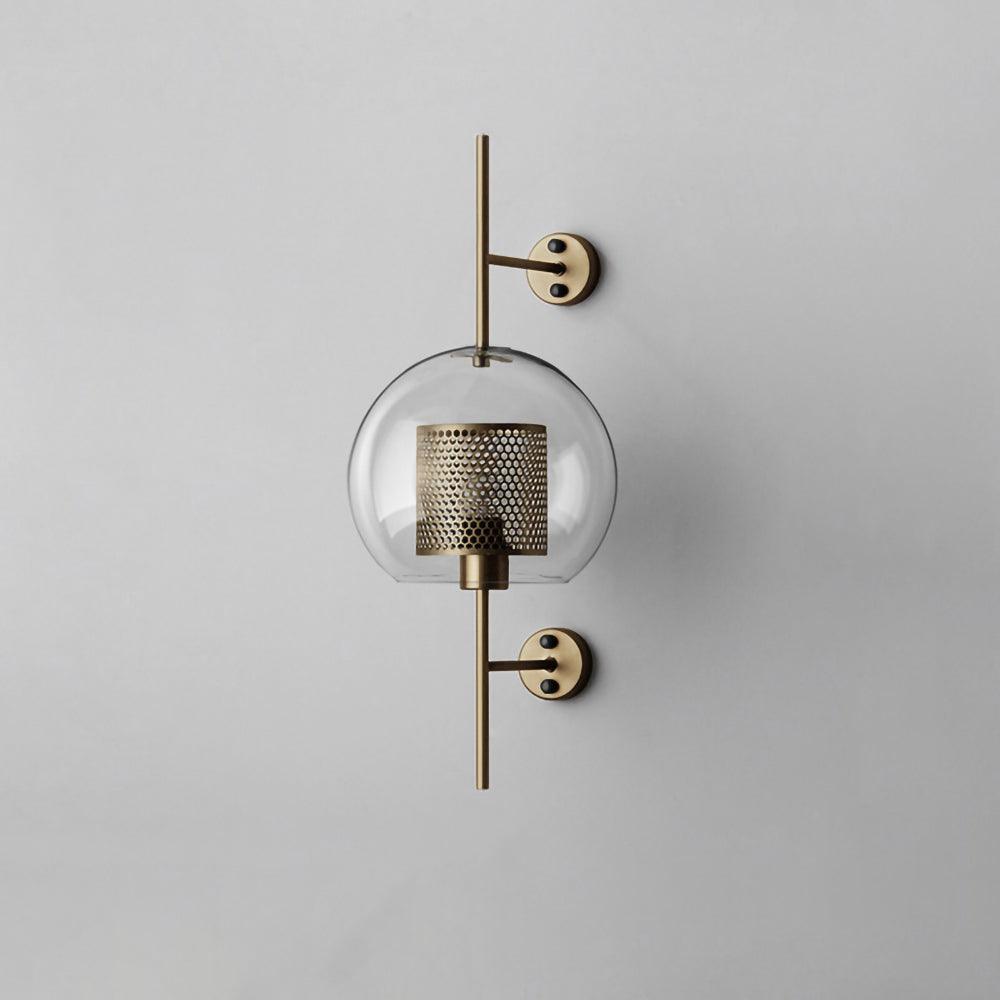 Modern Glass Wall Light - Cylindrical & Spherical Design