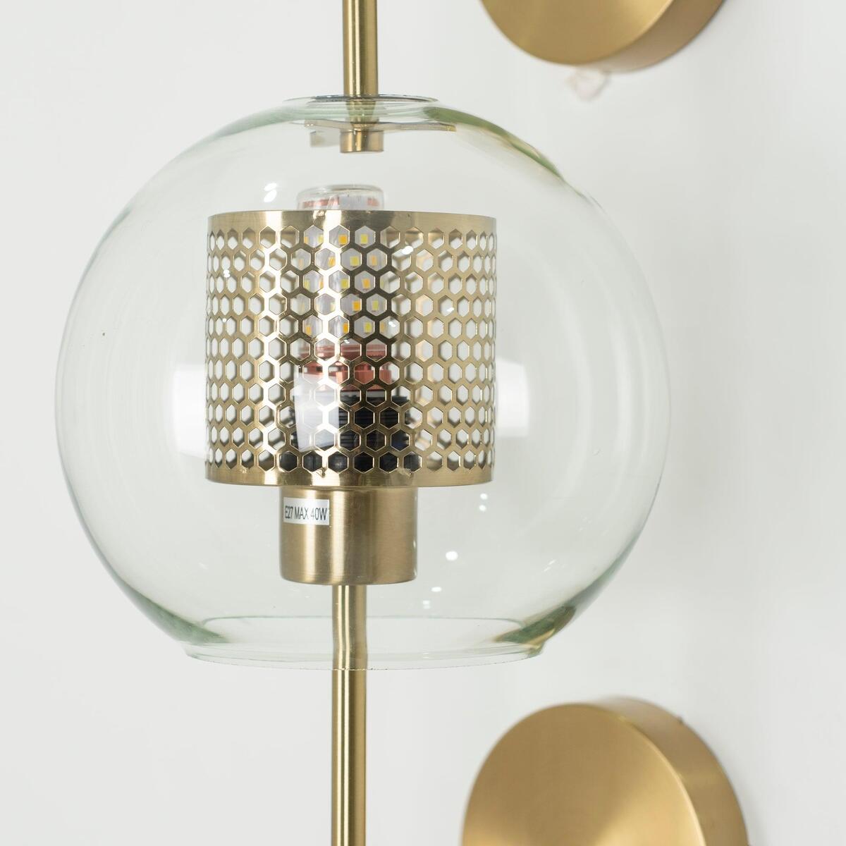 Modern Glass Wall Light - Cylindrical & Spherical Design