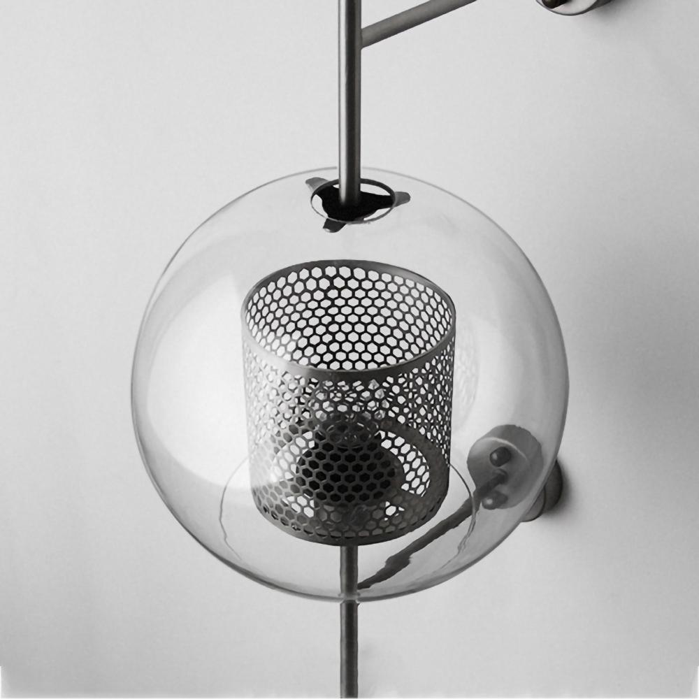 Modern Glass Wall Light - Cylindrical & Spherical Design