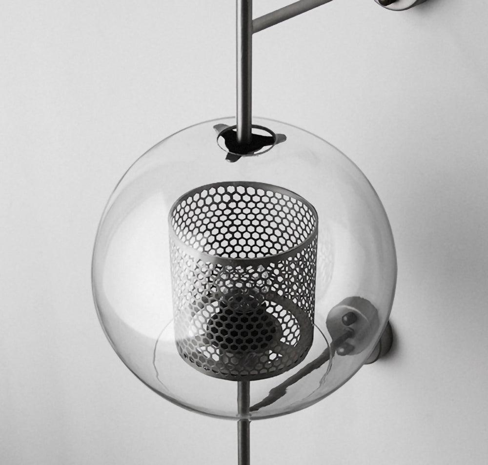 Modern Glass Wall Light - Cylindrical & Spherical Design