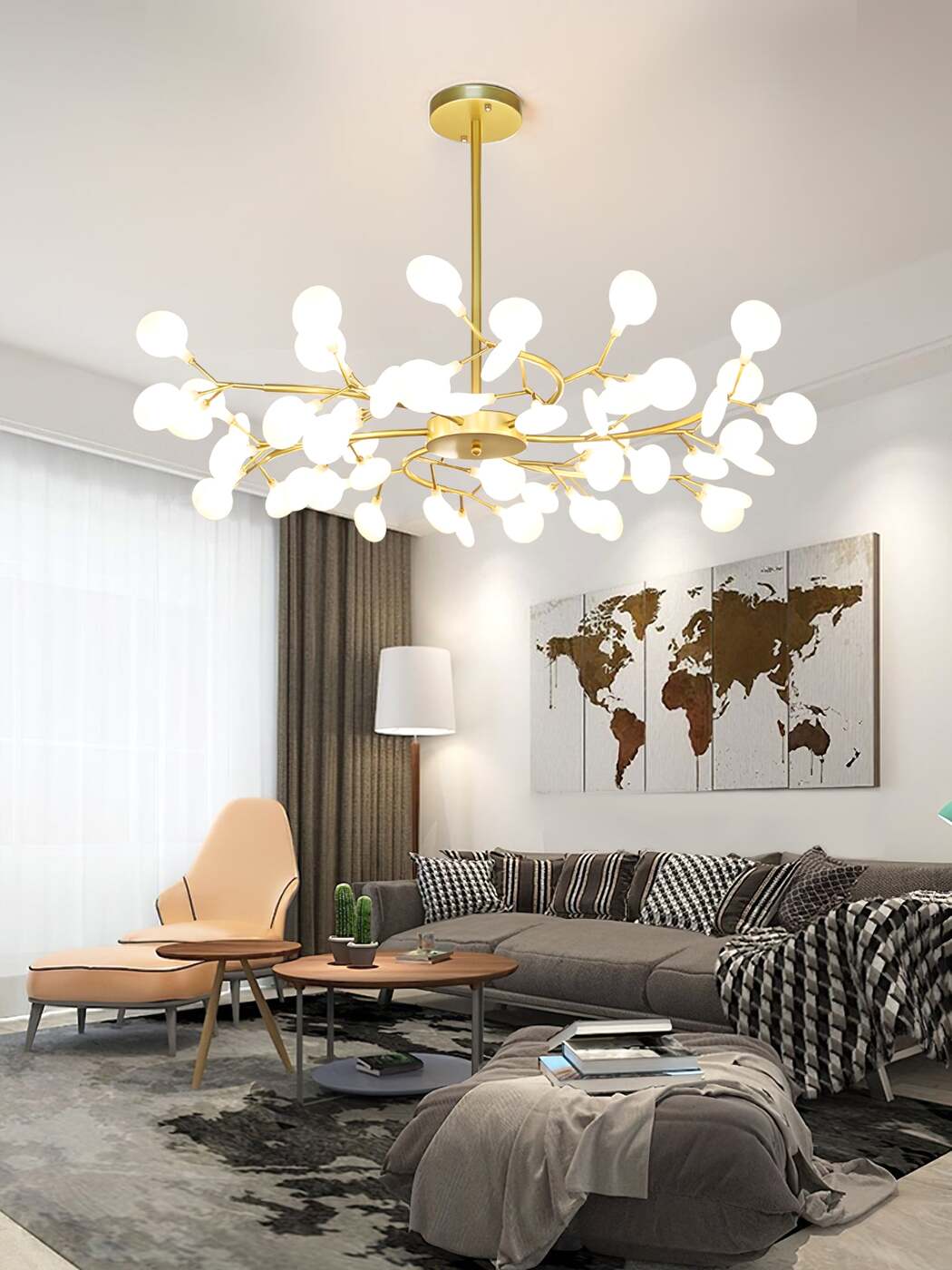 Modern LED Firefly Sputnik Chandelier – Unique Design