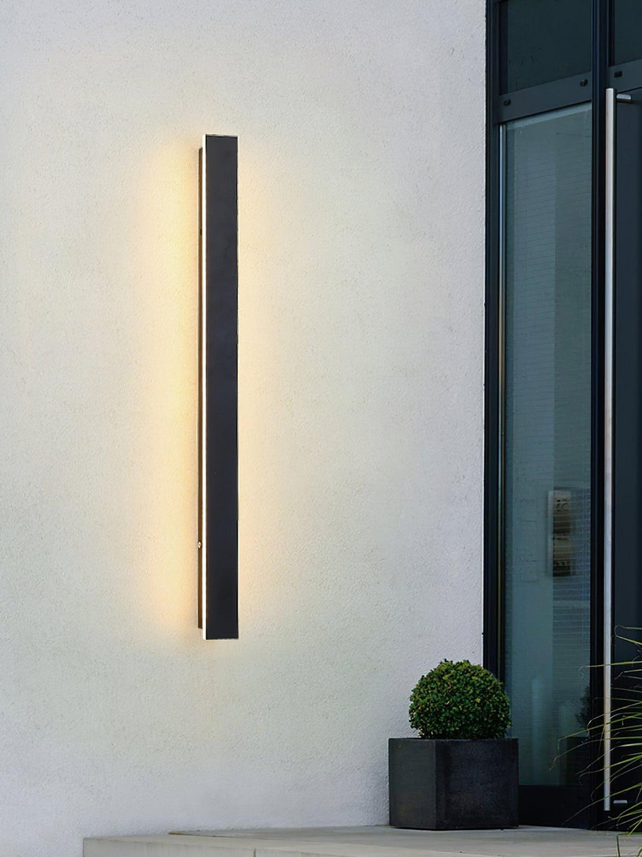 Modern Solar Outdoor Wall Light – Long LED Strip, Waterproof