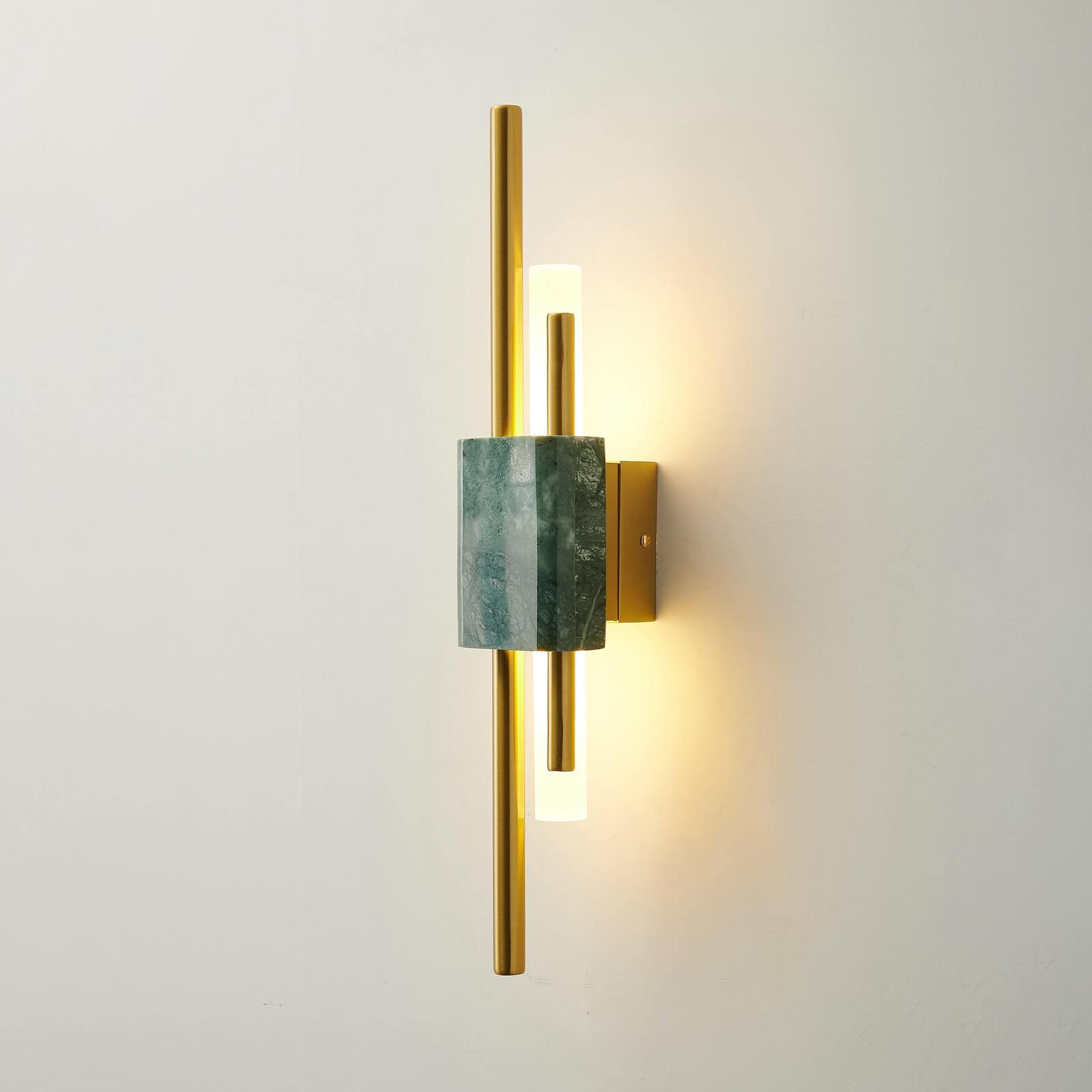 Modern Marble & Brass Wall Light - Minimalist Design