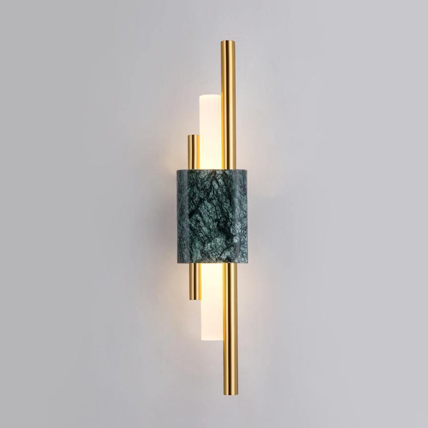 Modern Marble & Brass Wall Light - Minimalist Design