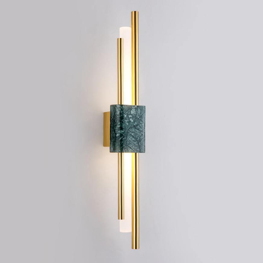 Modern Marble & Brass Wall Light - Minimalist Design