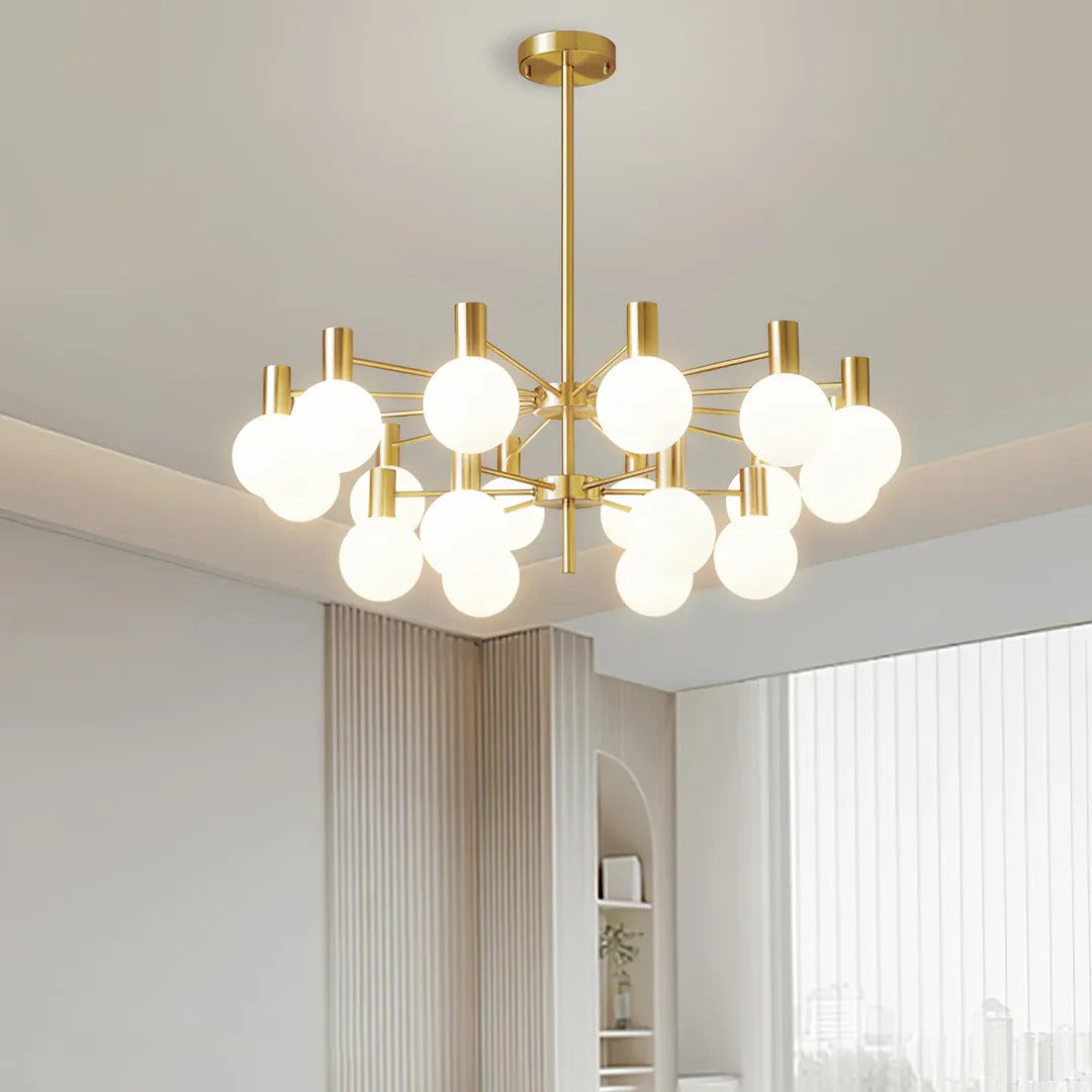 Modern Multi-Head Sphere Chandelier