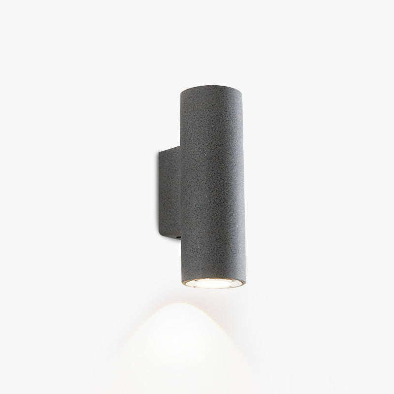 Modern Outdoor LED Wall Light – Cylindrical Design, Black or White, Waterproof