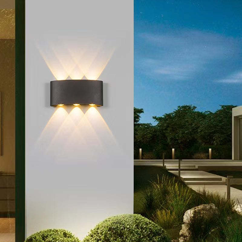 Modern Rectangular Outdoor Wall Lamp – Waterproof & Rustproof LED